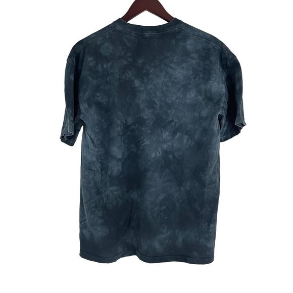 The Mountain Size L Black Tie Dye Panther T-Shirt Short Sleeve Crew Neck - Picture 2 of 7